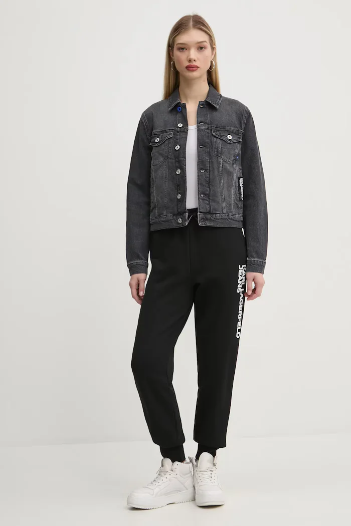 KARL LAGERFELD JEANS Спортен панталон в черно с принт A1W10058