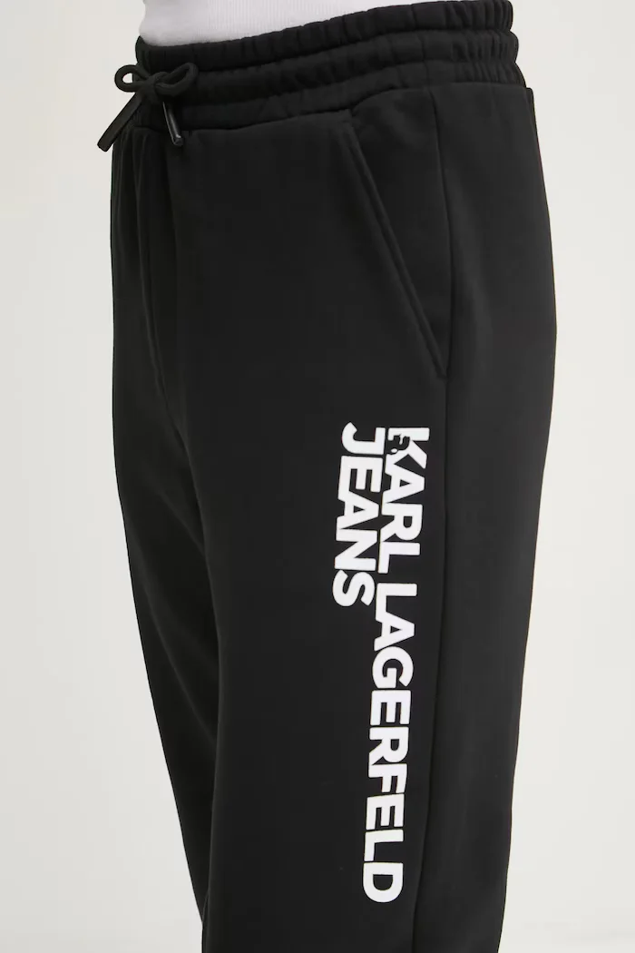 KARL LAGERFELD JEANS Спортен панталон в черно с принт A1W10058