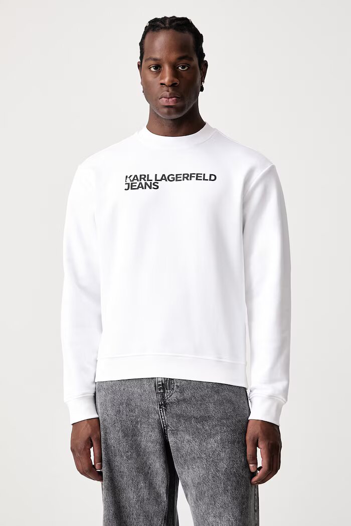 KARL LAGERFELD JEANS суичър мъжки с памук бял A1M20001