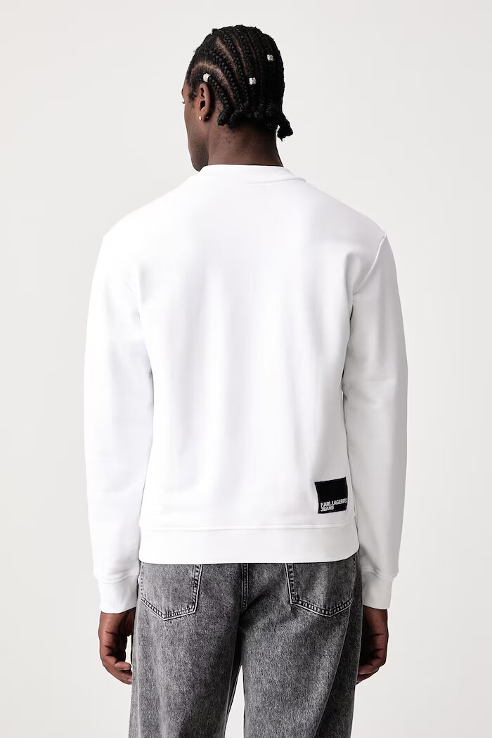 KARL LAGERFELD JEANS суичър мъжки с памук бял A1M20001