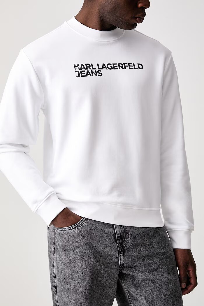 KARL LAGERFELD JEANS суичър мъжки с памук бял A1M20001