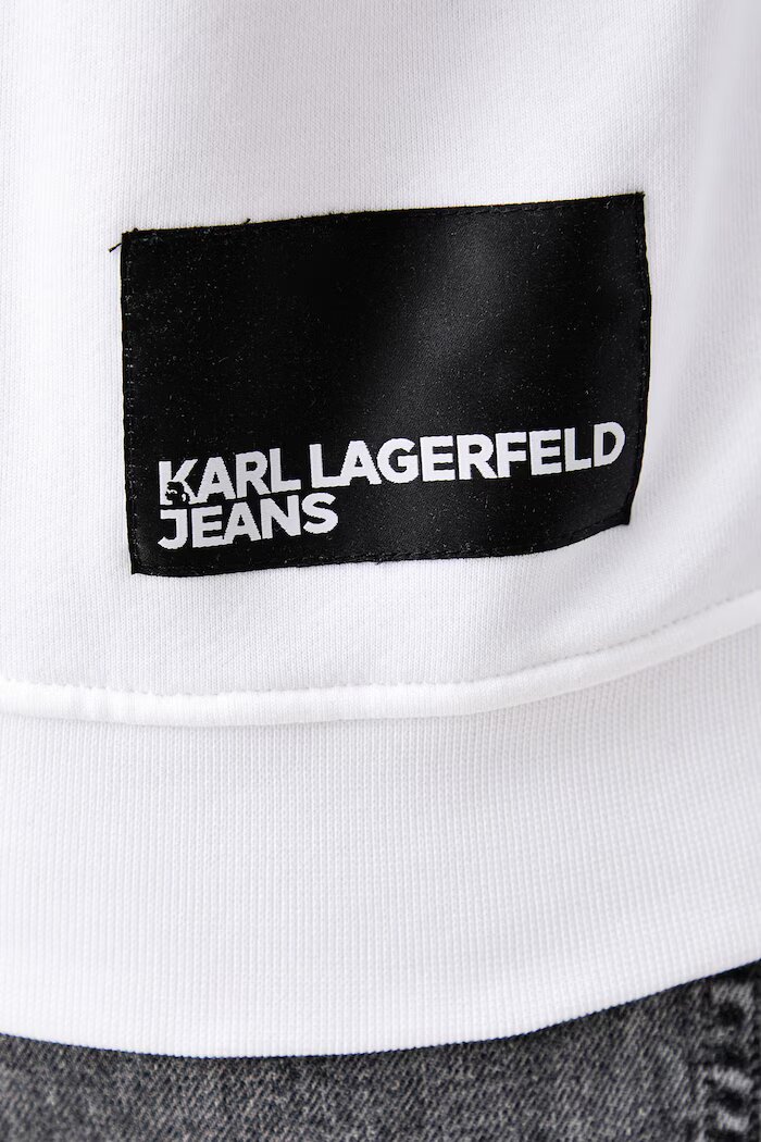 KARL LAGERFELD JEANS суичър мъжки с памук бял A1M20001