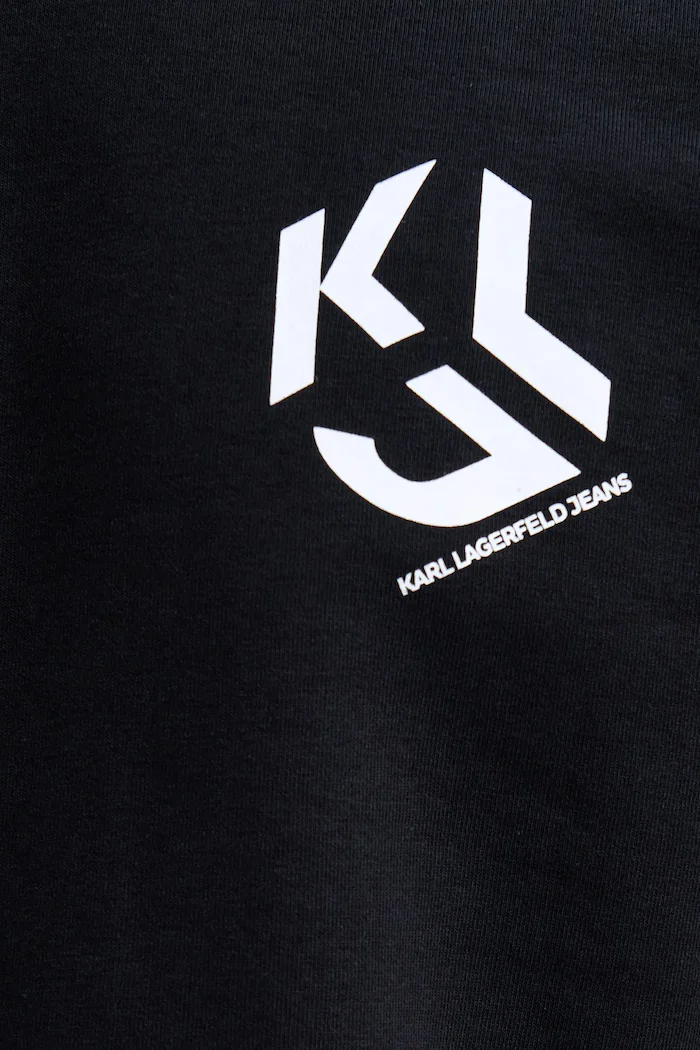 KARL LAGERFELD JEANS суичър мъжки с памук черен B1M20050