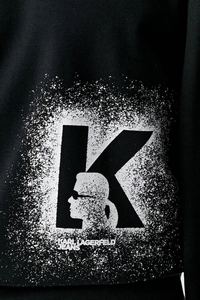 KARL LAGERFELD JEANS суичър мъжки с памук черен B3M20001