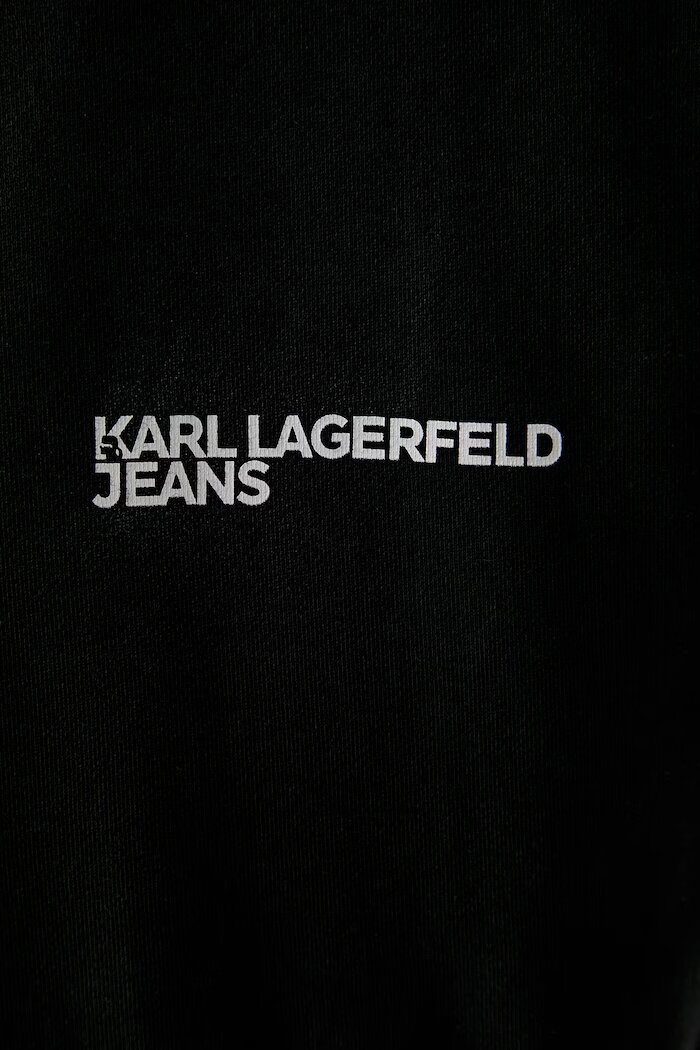KARL LAGERFELD JEANS суичър с качулка мъжки от памук черен B3M20006