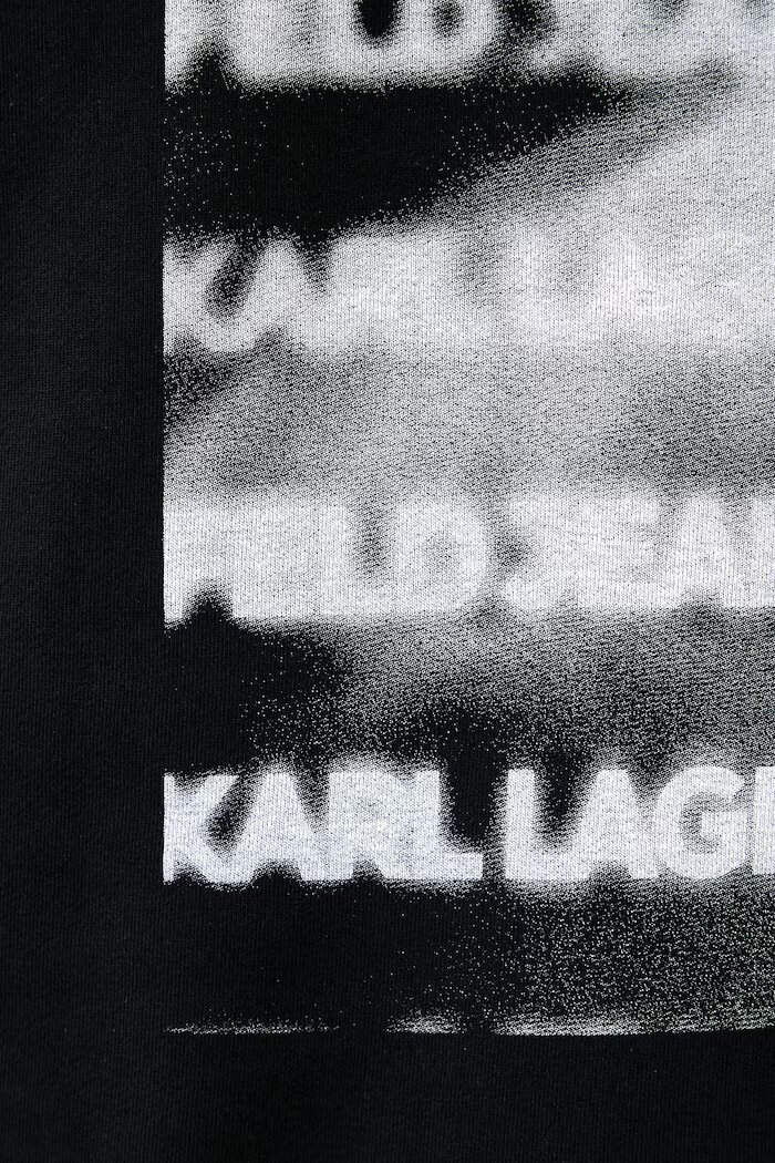 KARL LAGERFELD JEANS суичър с качулка мъжки с памук черен B4M20023