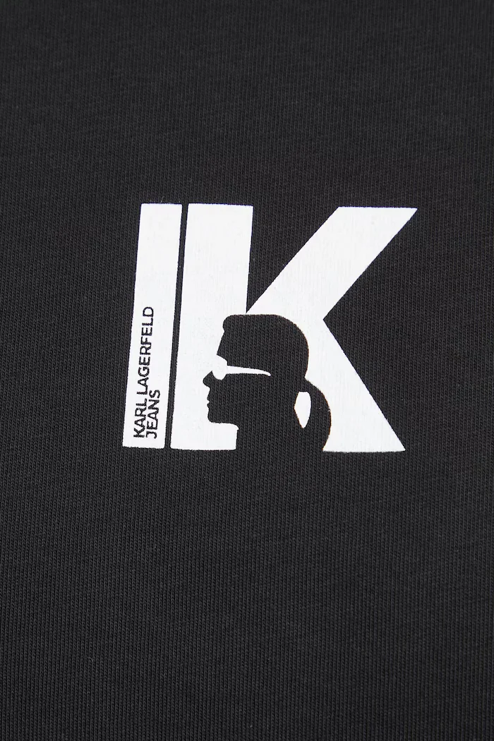 KARL LAGERFELD JEANS тениска дамска от памук черна A1W17031