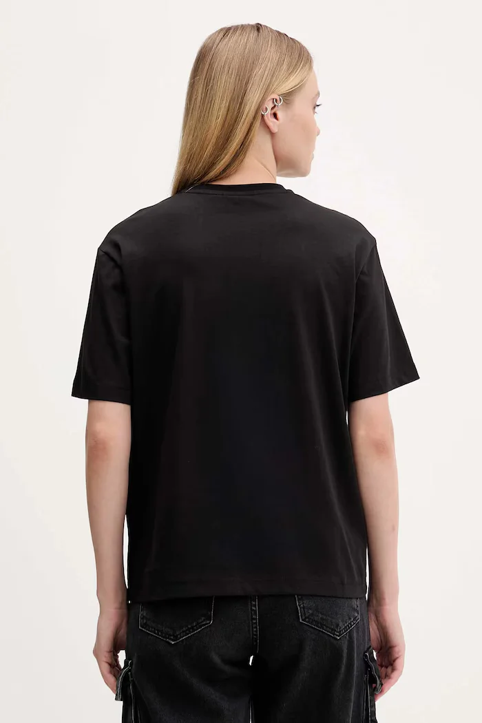 KARL LAGERFELD JEANS тениска дамска от памук черна A4W17003