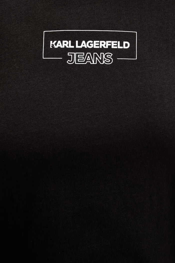 KARL LAGERFELD JEANS тениска дамска от памук черна A4W17003