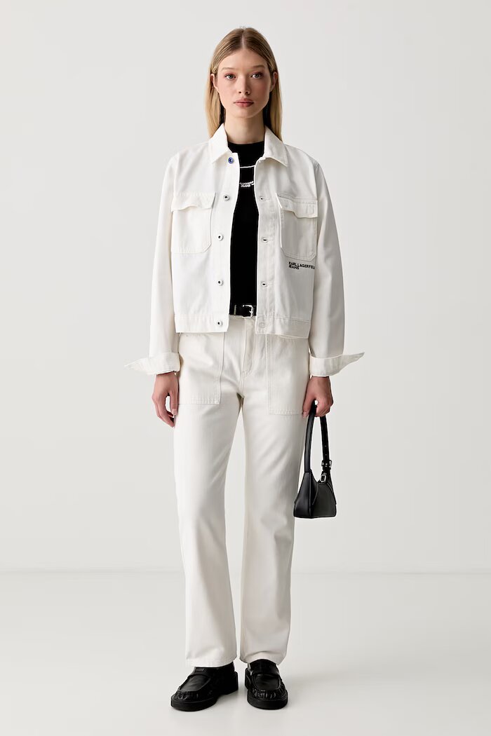 KARL LAGERFELD JEANS тениска дамска от памук черна B3W17017