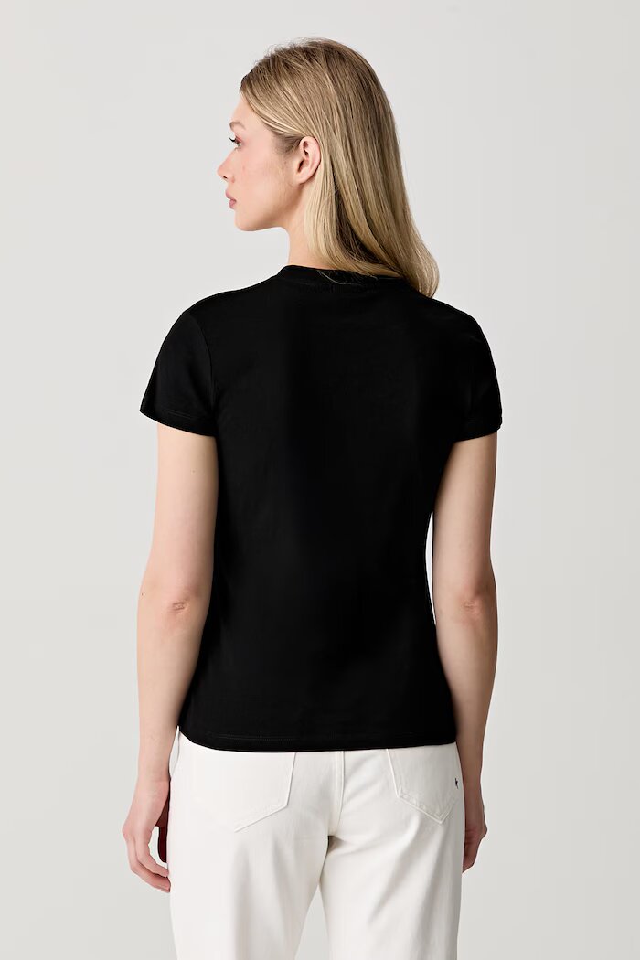 KARL LAGERFELD JEANS тениска дамска от памук черна B3W17017