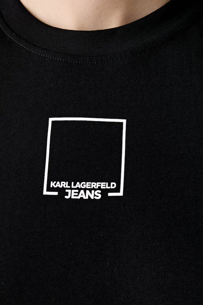 KARL LAGERFELD JEANS тениска дамска от памук черна B3W17017