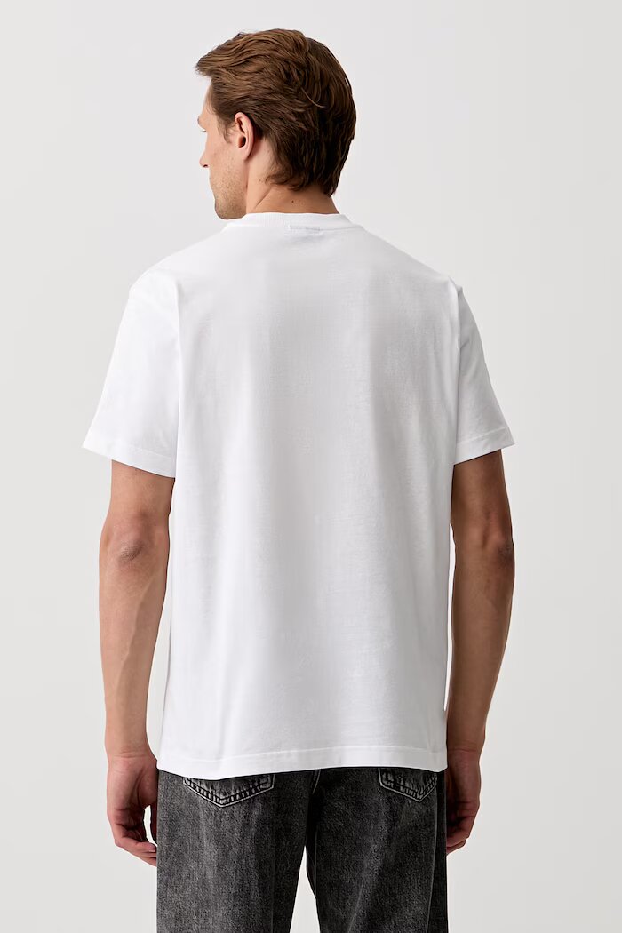KARL LAGERFELD JEANS тениска мъжка от памук бяла B3M17003