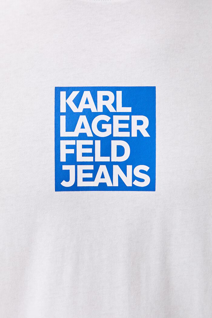 KARL LAGERFELD JEANS тениска мъжка от памук бяла B3M17003