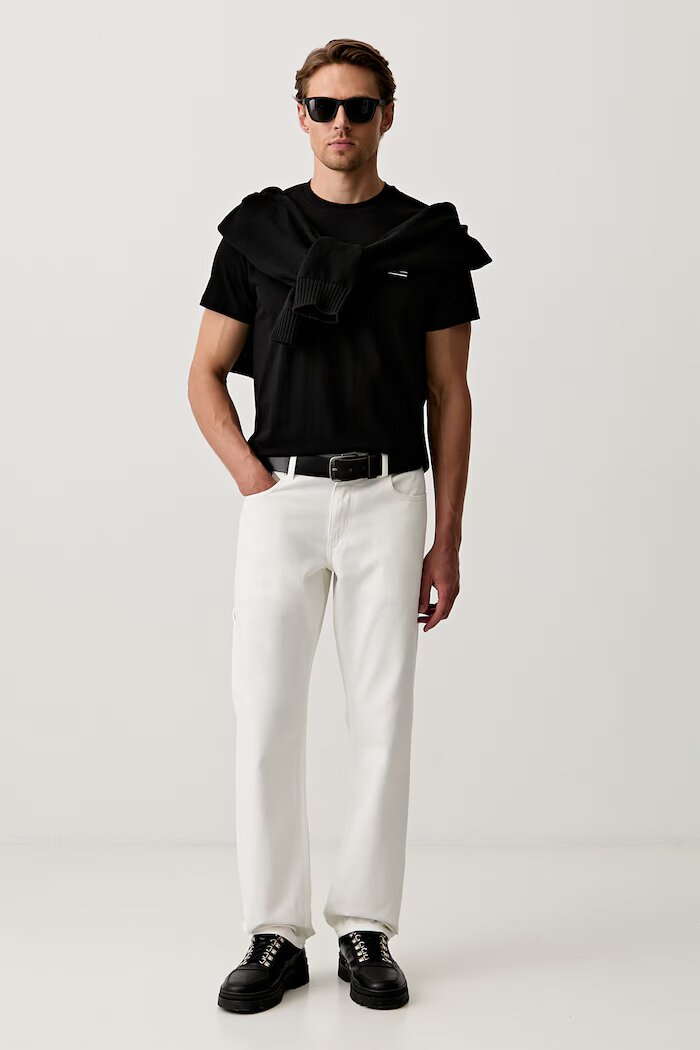 KARL LAGERFELD JEANS тениска мъжка от памук черна B3M17001