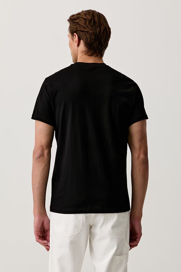 KARL LAGERFELD JEANS тениска мъжка от памук черна B3M17001
