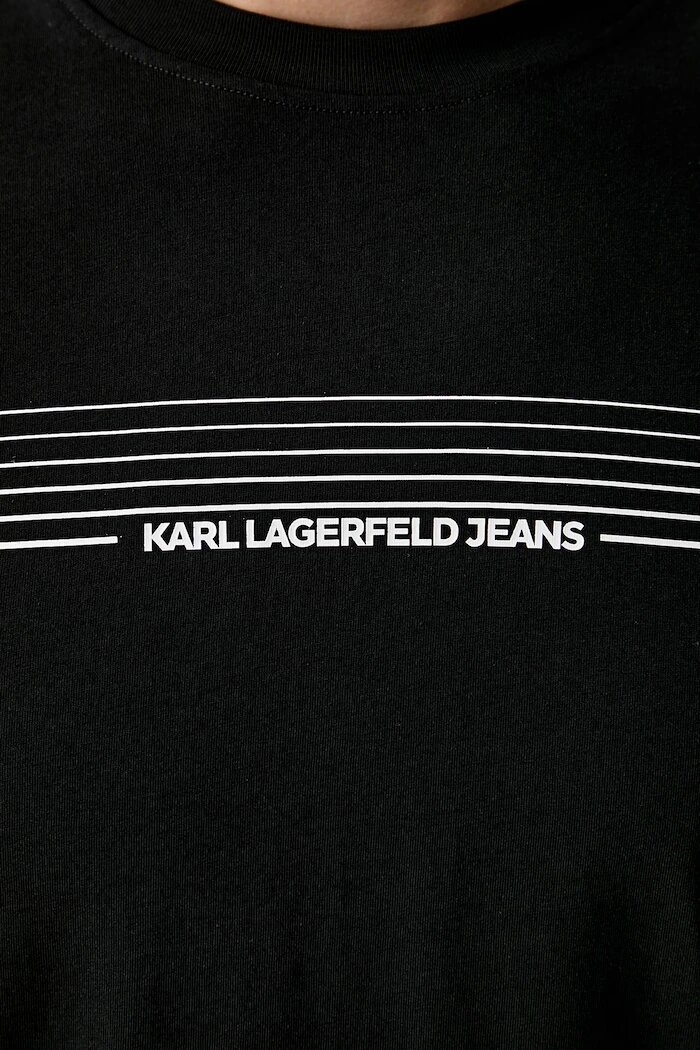 KARL LAGERFELD JEANS тениска мъжка от памук черна B3M17001