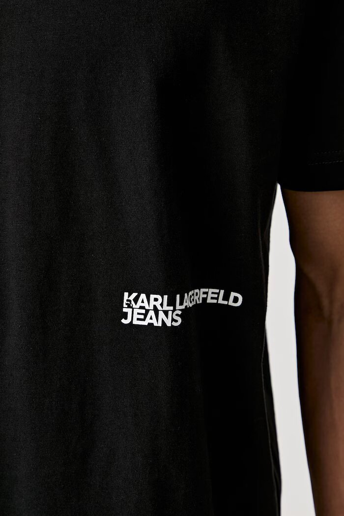 KARL LAGERFELD JEANS тениска мъжка от памук черна B3M17005
