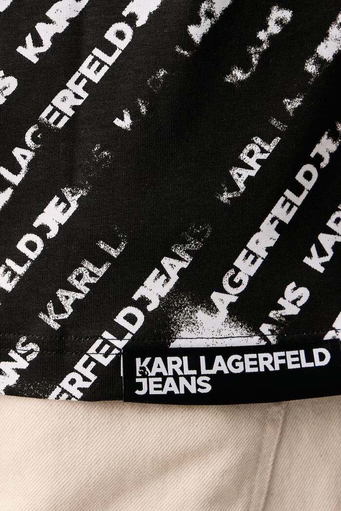 KARL LAGERFELD JEANS тениска мъжка от памук черна B4M17032