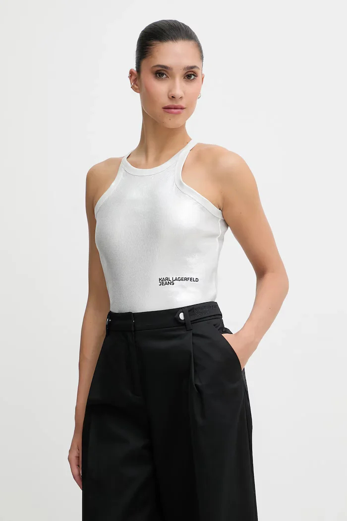 KARL LAGERFELD JEANS Топ в сребристо B1W17052