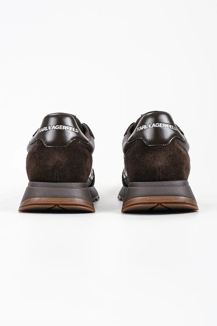 Karl Lagerfeld Kairo маратонки мъжки от кожа черни KL51117