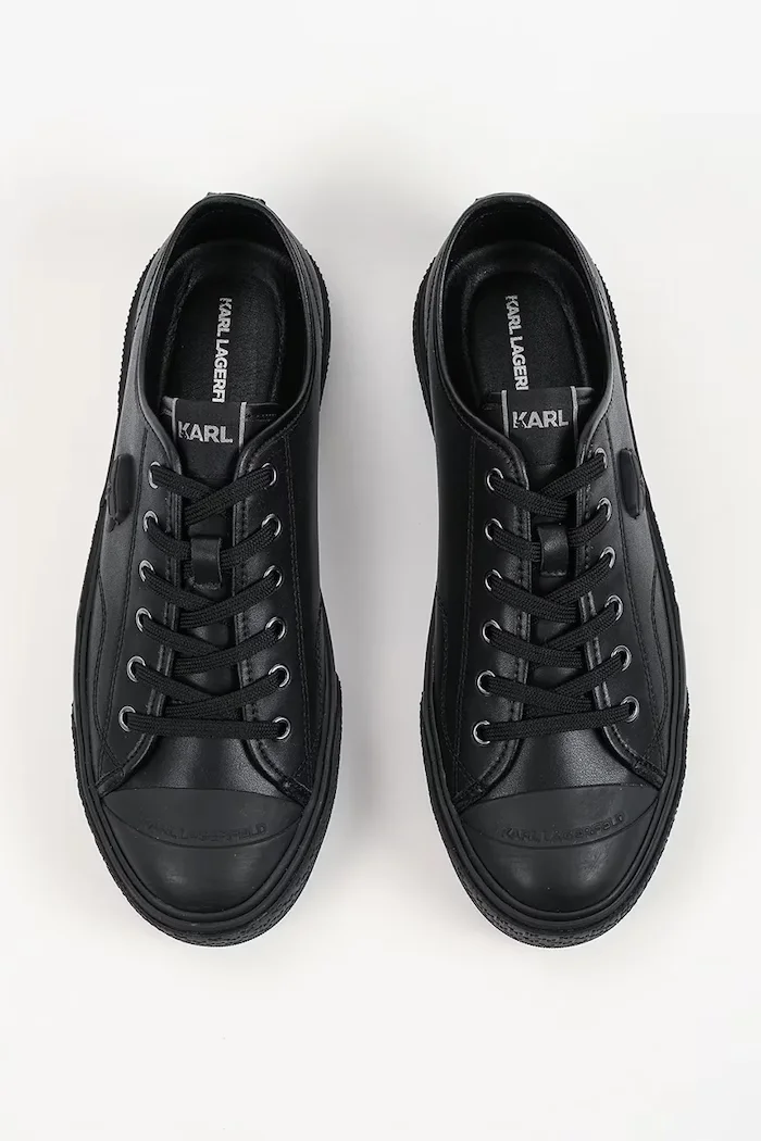 Karl Lagerfeld Kampus Max III Nft високи кецове мъжки от кожа черни високи KL50470N