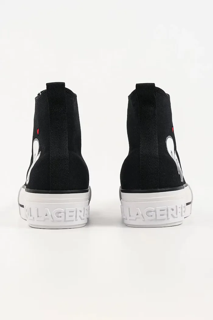 Karl Lagerfeld Kampus Max високи кецове дамски черни високи KL60456A