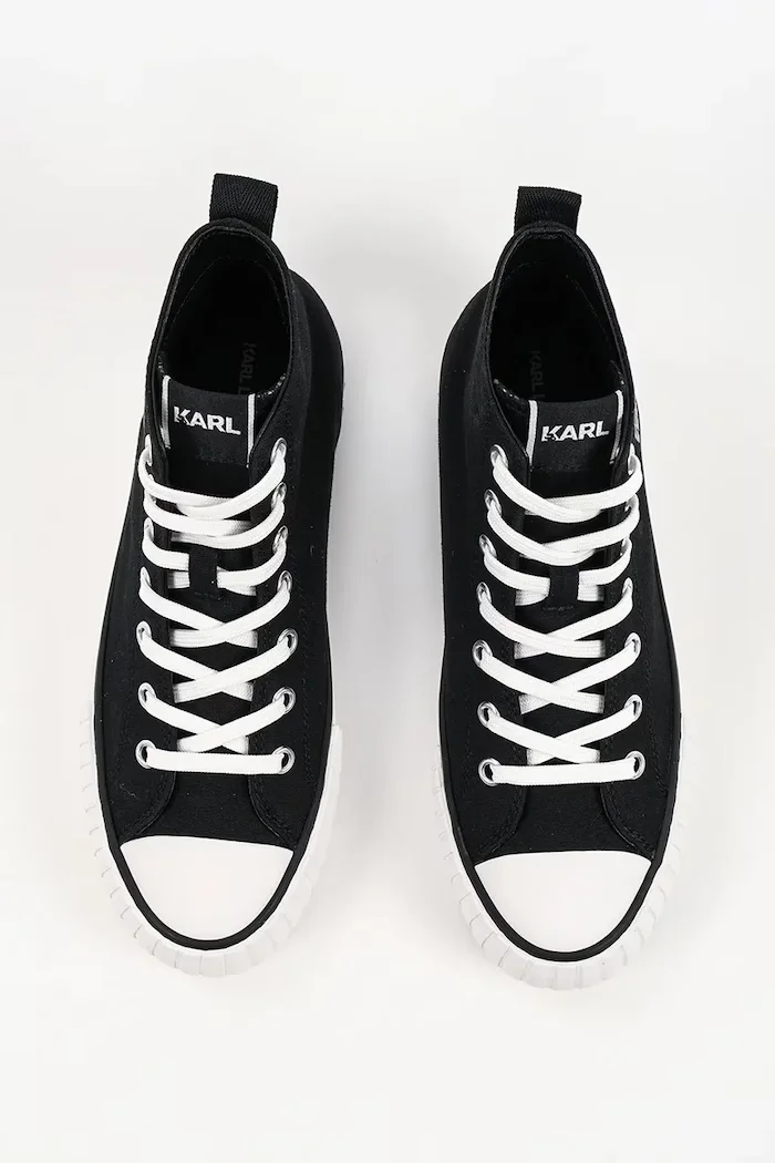 Karl Lagerfeld Kampus Max високи кецове дамски черни високи KL60456A