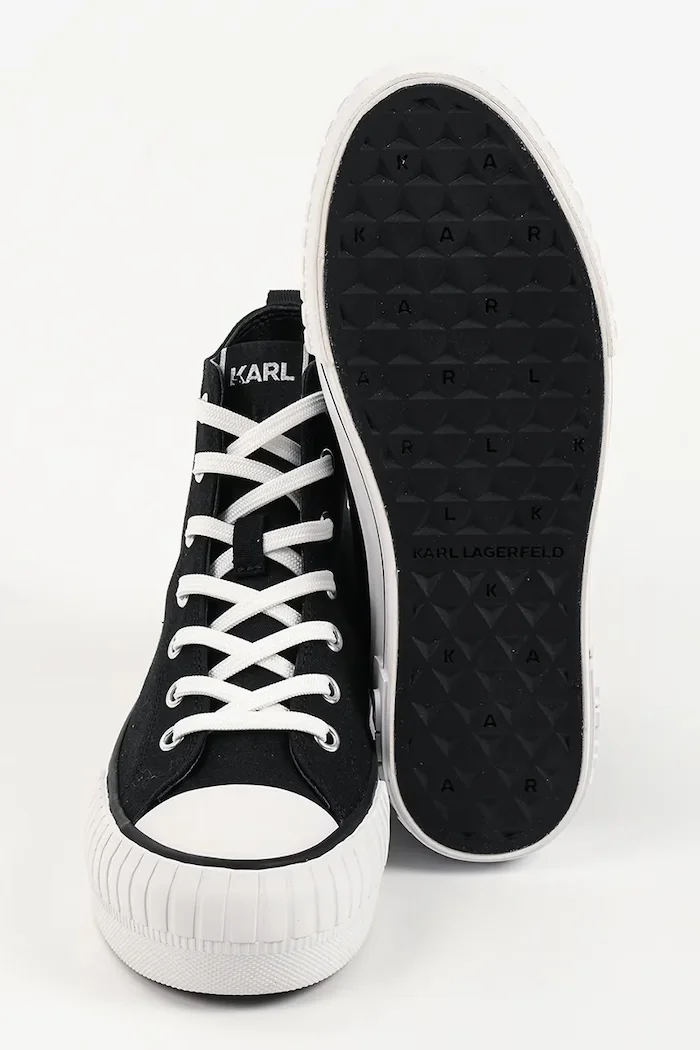Karl Lagerfeld Kampus Max високи кецове дамски черни високи KL60456A