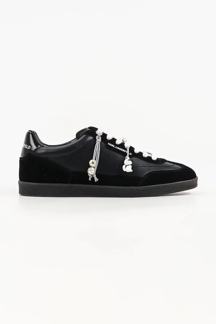 Karl Lagerfeld Kandidate маратонки дамски от кожа черни KL63821