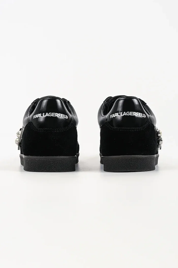 Karl Lagerfeld Kandidate маратонки дамски от кожа черни KL63821