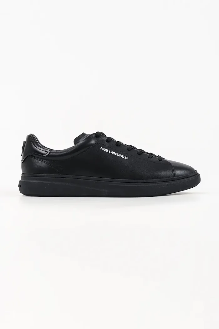 Karl Lagerfeld Kane маратонки мъжки от кожа черни KL53525