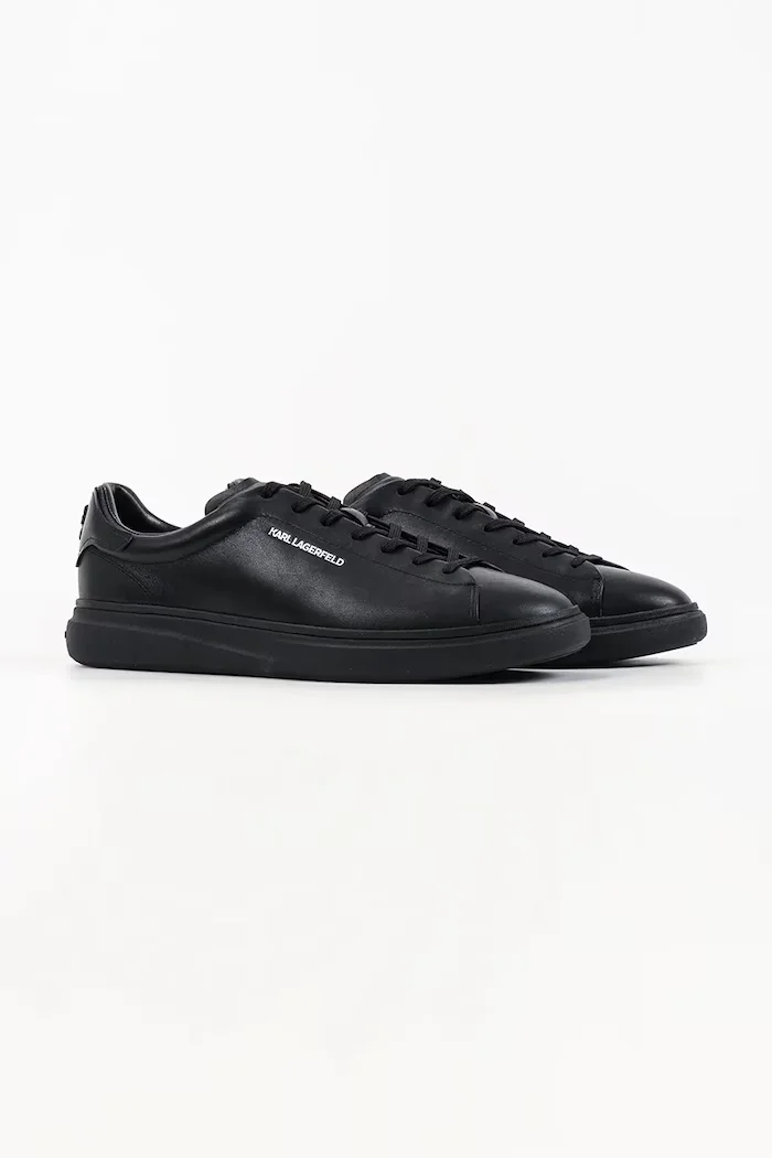 Karl Lagerfeld Kane маратонки мъжки от кожа черни KL53525