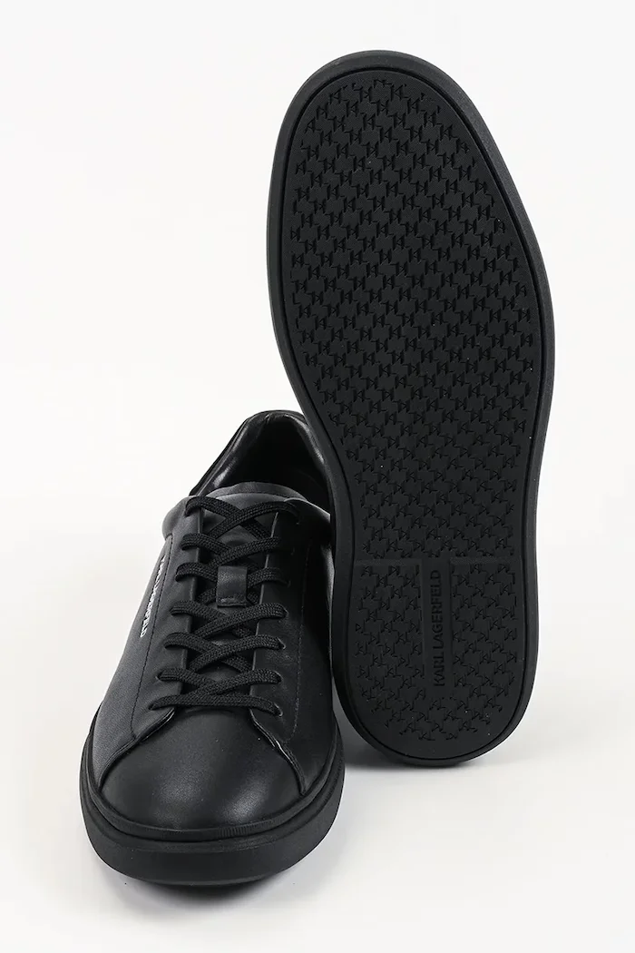 Karl Lagerfeld Kane маратонки мъжки от кожа черни KL53525