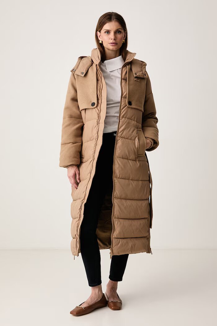 Karl Lagerfeld капитонирано яке дамско бежово B4W15003