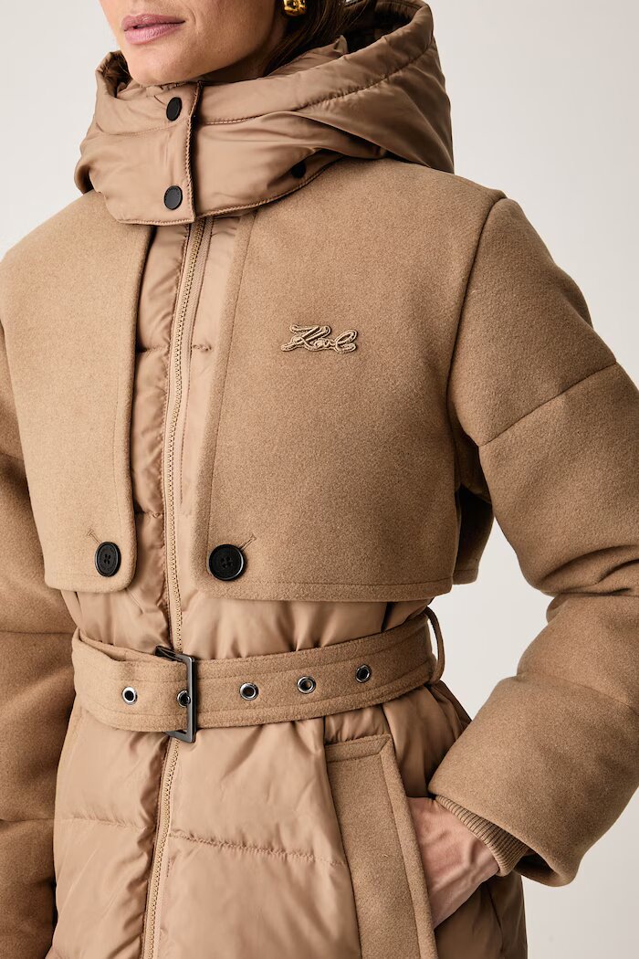 Karl Lagerfeld капитонирано яке дамско бежово B4W15003