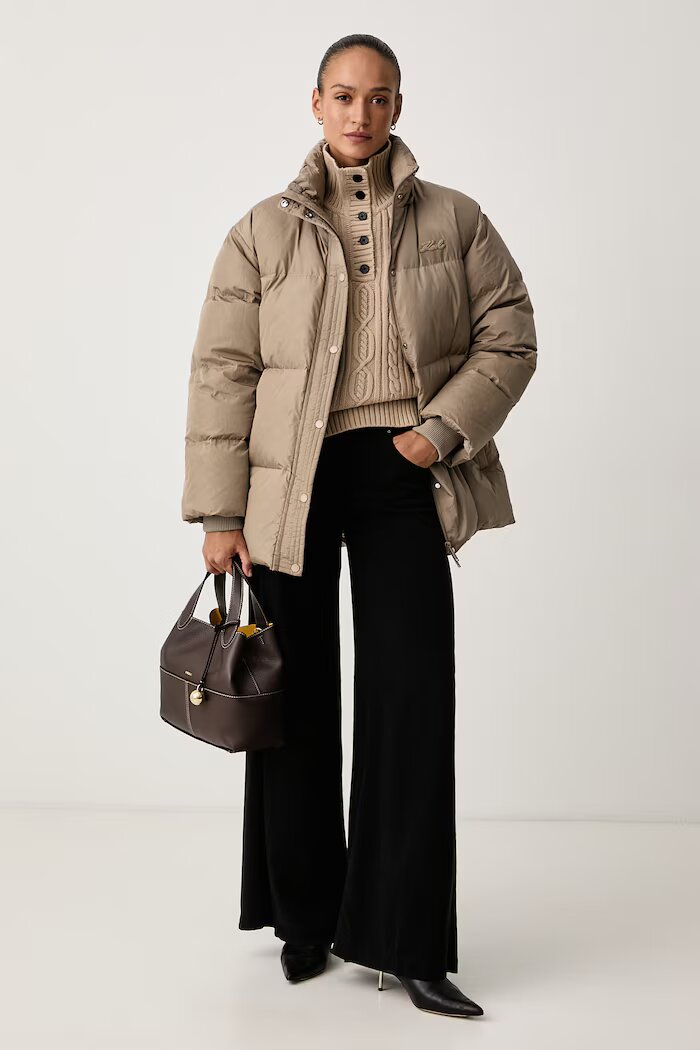 Karl Lagerfeld капитонирано яке дамско бежово B4W15060