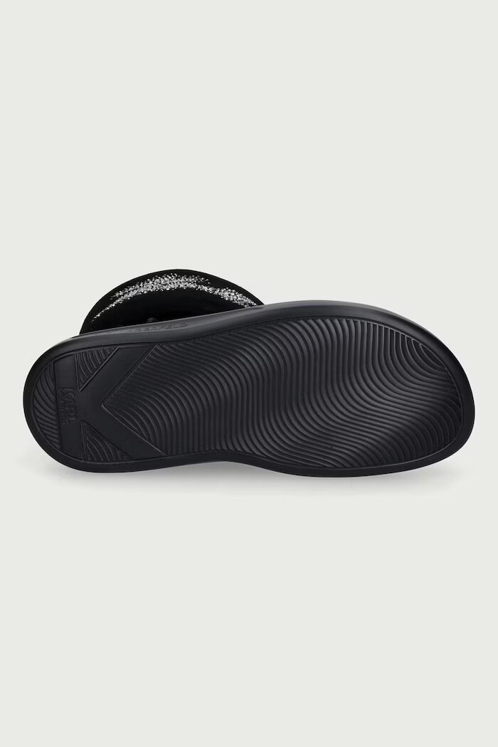 Karl Lagerfeld Kapri апрески дамски от велур черни KL44557S