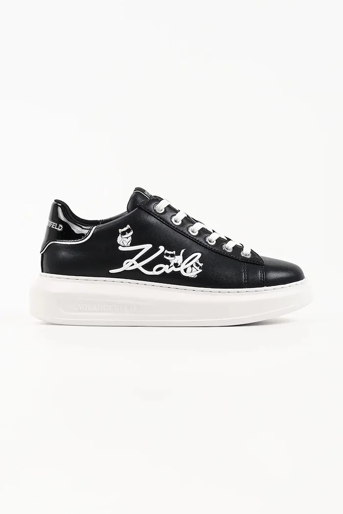 Karl Lagerfeld Kapri маратонки дамски от кожа черни KL62510C