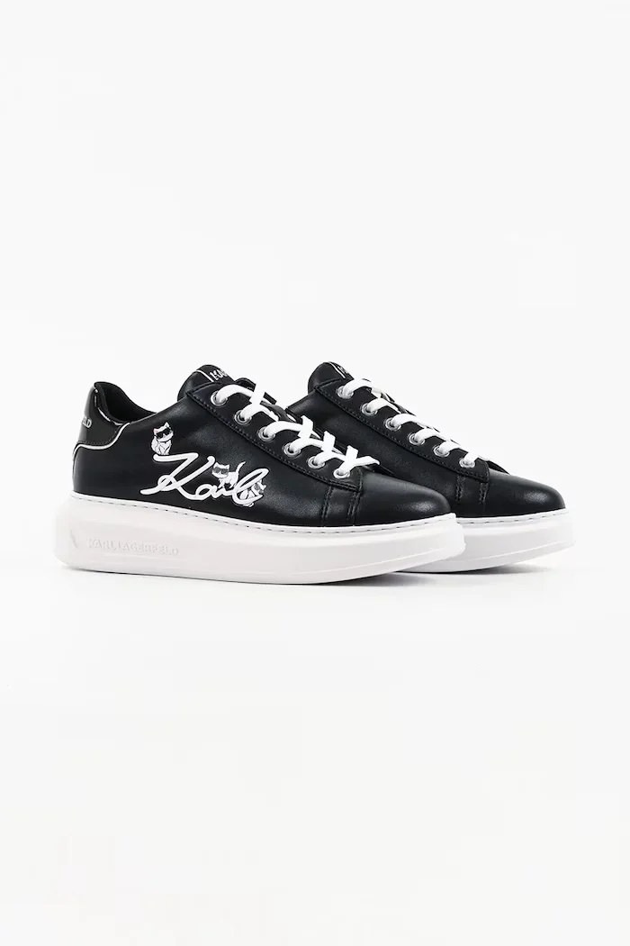 Karl Lagerfeld Kapri маратонки дамски от кожа черни KL62510C