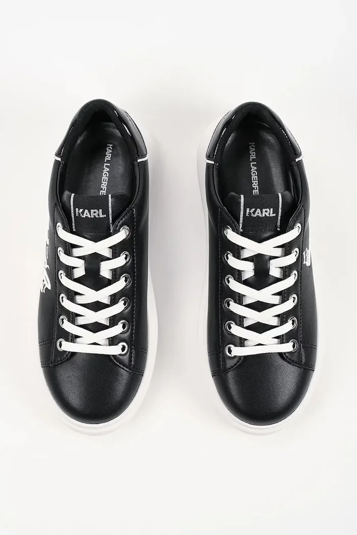 Karl Lagerfeld Kapri маратонки дамски от кожа черни KL62510C