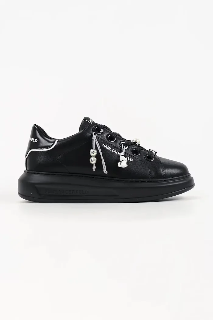 Karl Lagerfeld Kapri маратонки дамски от кожа черни KL62516T