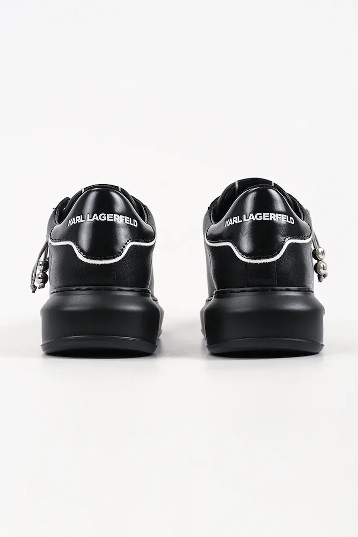 Karl Lagerfeld Kapri маратонки дамски от кожа черни KL62516T