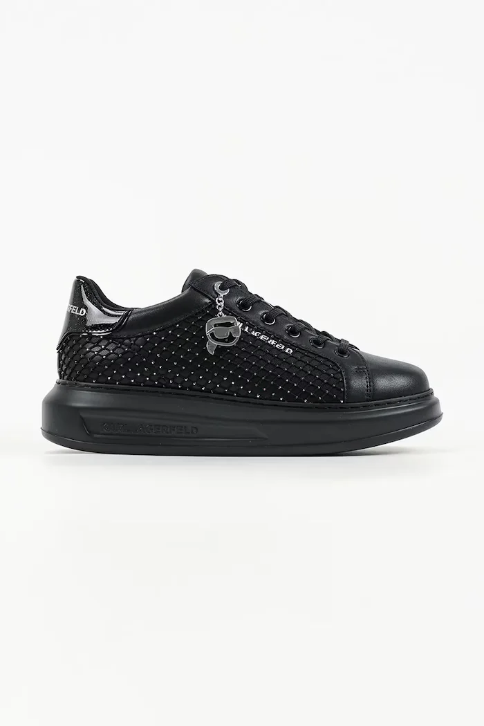 Karl Lagerfeld Kapri маратонки дамски от кожа черни KL62577N