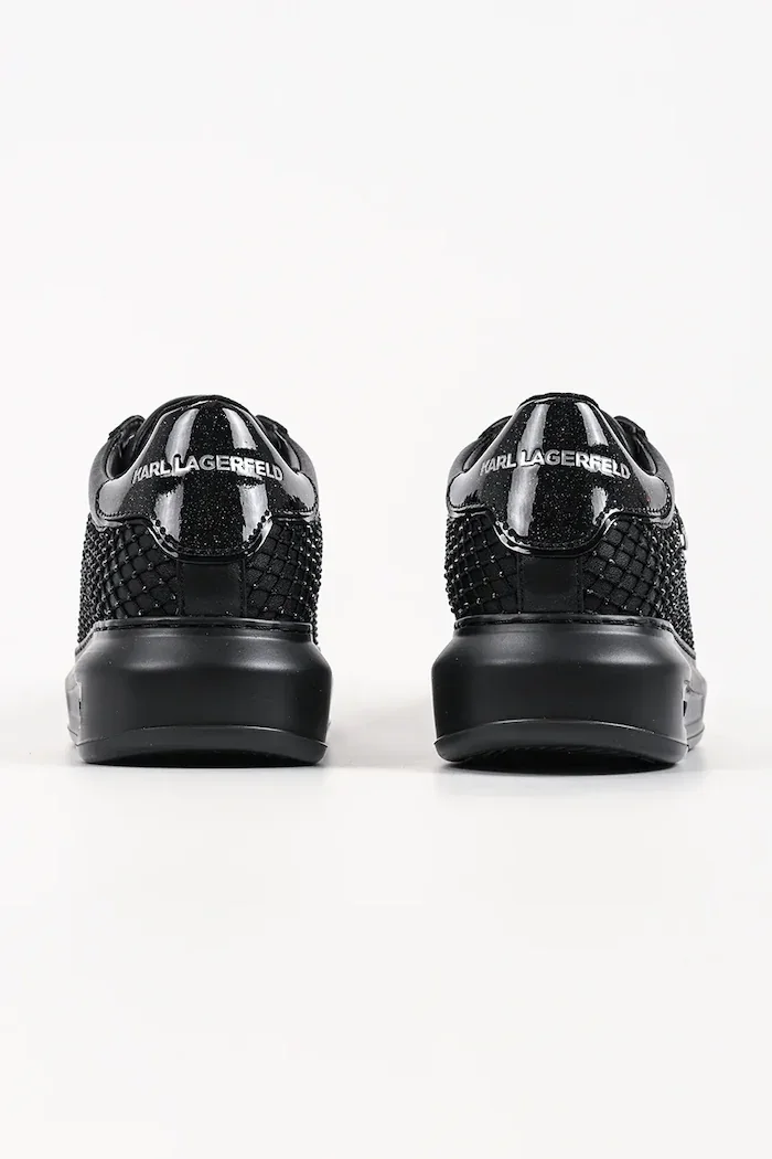 Karl Lagerfeld Kapri маратонки дамски от кожа черни KL62577N