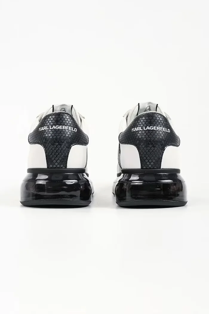 Karl Lagerfeld Kapri маратонки мъжки от кожа бели KL52684
