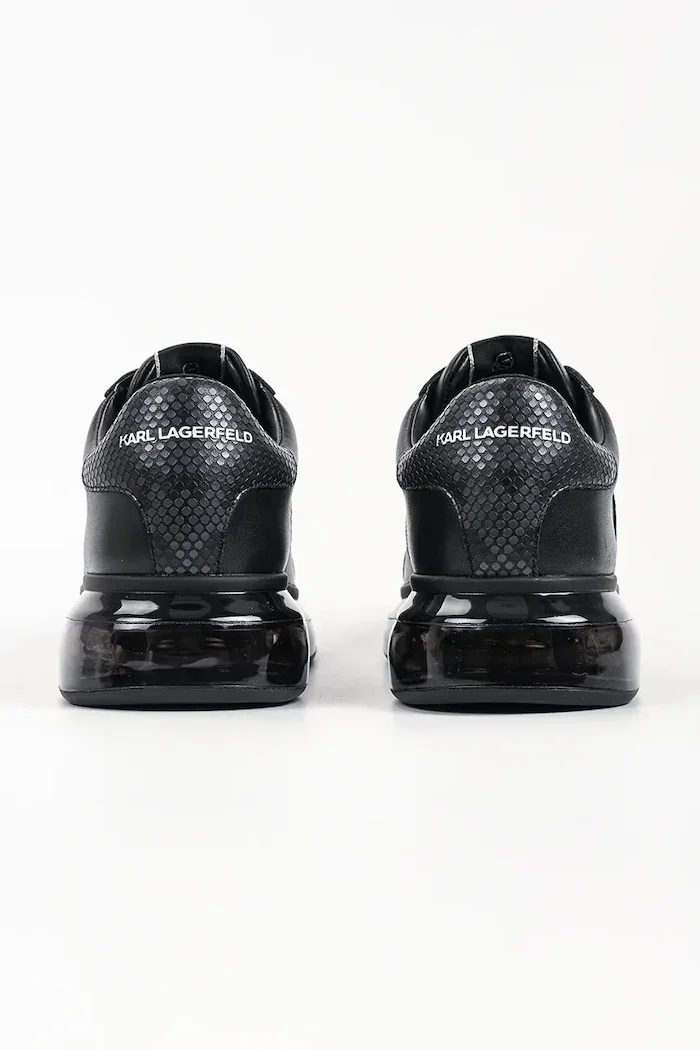 Karl Lagerfeld Kapri маратонки мъжки от кожа черни KL52684