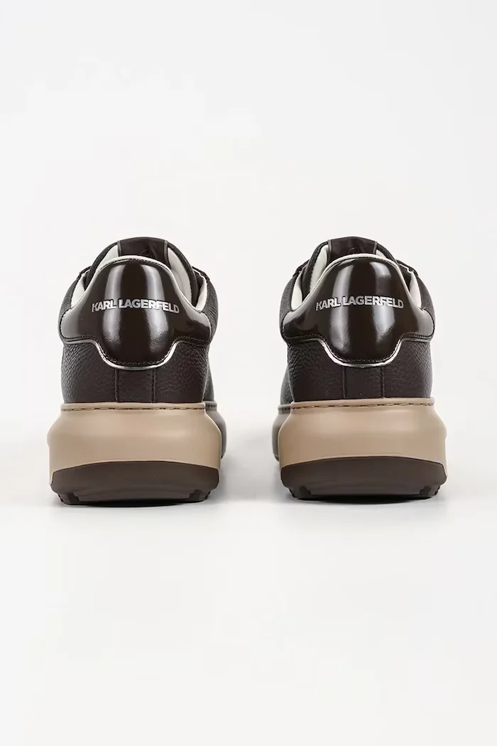 Karl Lagerfeld Kapri маратонки мъжки от кожа черни KL57538A