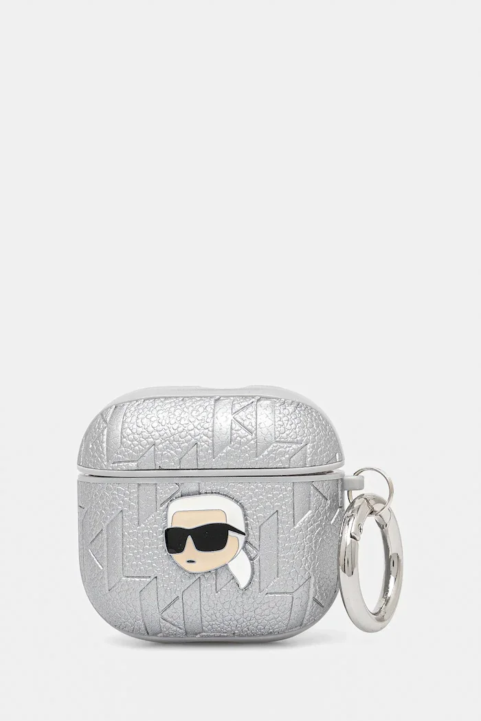 Karl Lagerfeld Кейс за airpod AirPods 4 в сребристо KLA4PGKIPS