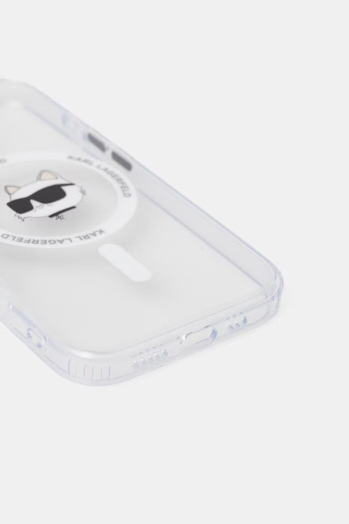 Karl Lagerfeld кейс за телефон iPhone 16 бял KLHMP16SHLSCHH
